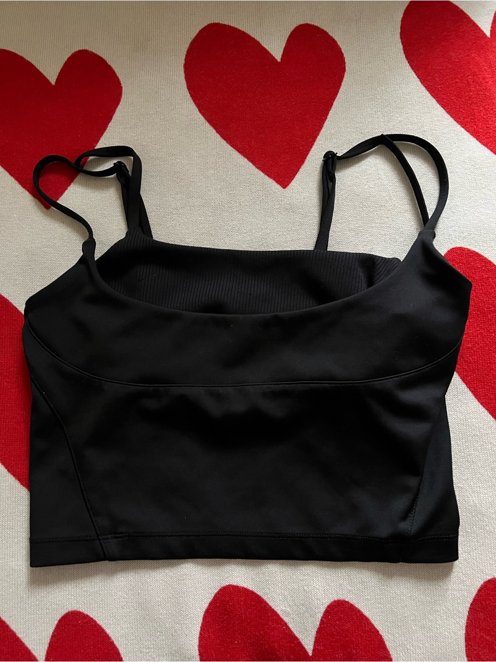 ALO Black Women's Cropped Cami Tank Top